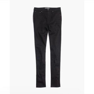 Madewell 10" High-Rise Black Skinny Jeans, Size 28.